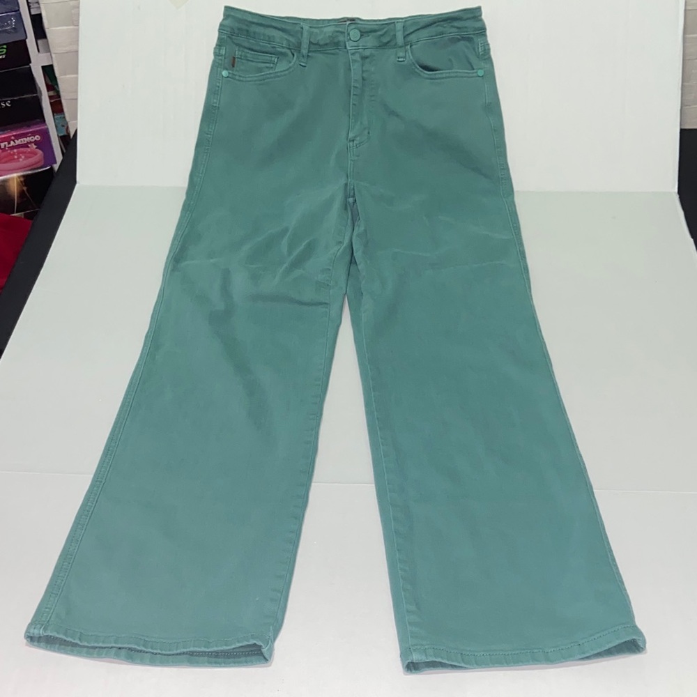 Judy Blue Garment Dyed High Waisted Juniors Size 15 / 32 Green Jeans